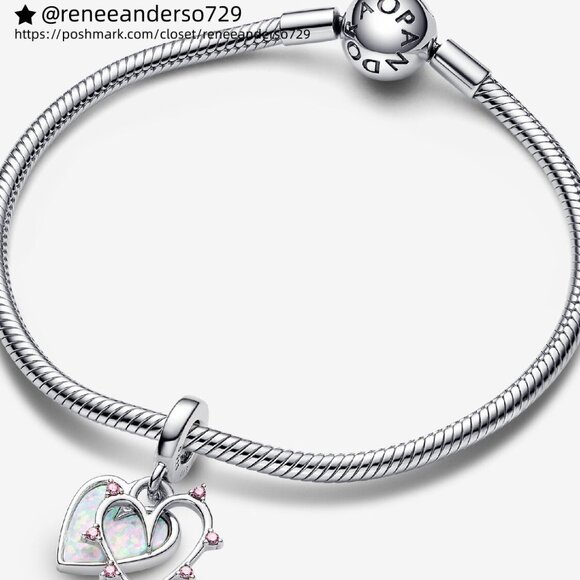 Pandora Friendship Opalescent Double Dangle Charm - Picture 3 of 5